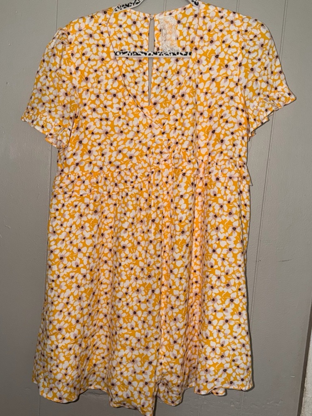 Sadie & Sage Yellow Floral women's romper